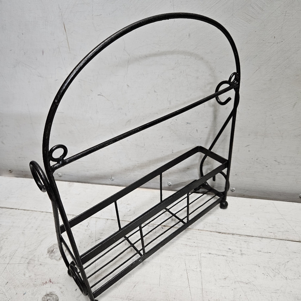 Metal Spice Rack Kitchen Decor Wall Mount Countertop Shelf Display - Picture 4 of 7